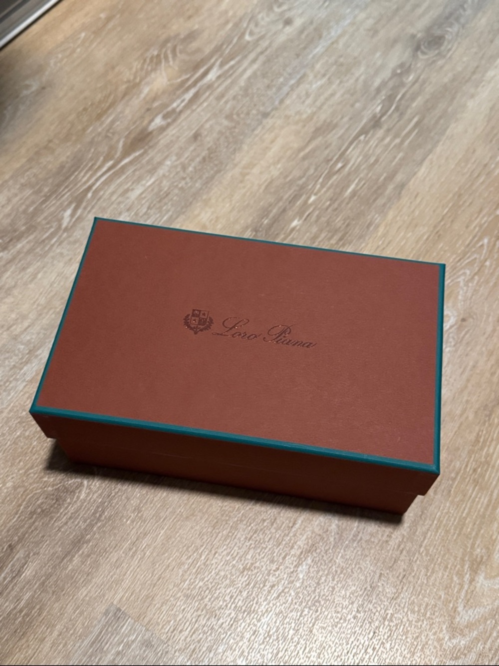 Loro Piana Brown Box with Teal Trim